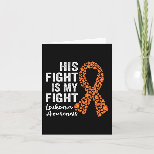 Carte Son combat est mon combat orange soutien Leukemia  (Devant)