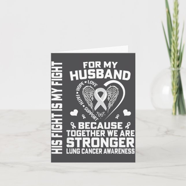 Carte Son combat est mon combat pour mon mari - Cancer d (Devant)