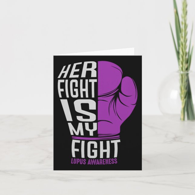 Carte Son Combat Est Mon Combat - Sle Lupus Sensibilisat (Devant)