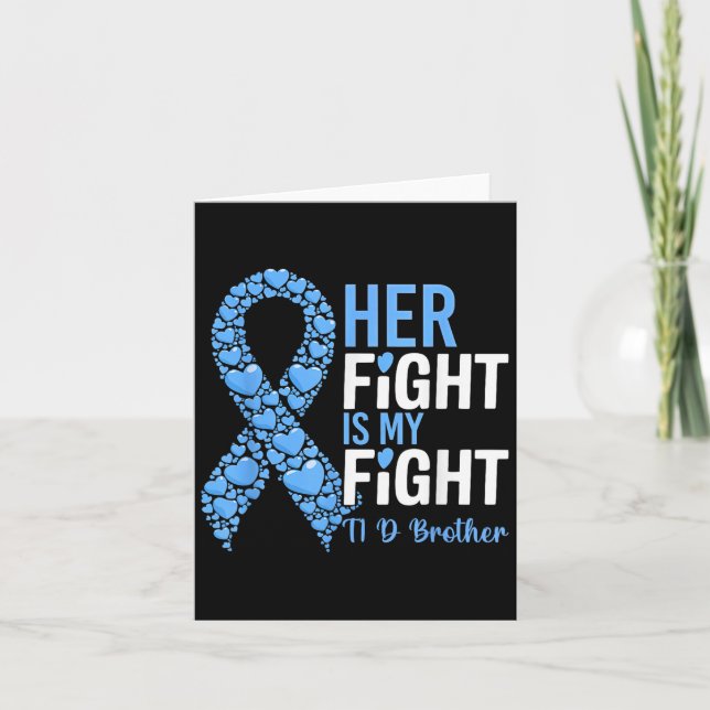 Carte Son combat est mon combat T1d Frère Diabète de typ (Devant)