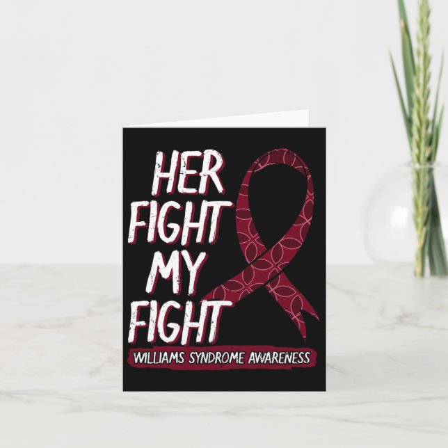 Carte Son combat est mon combat Ws Williams–beuren Syndr (Devant)