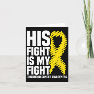 Carte Son Combat Est Mon Ribbon Lutte Cancer Enfance Awa
