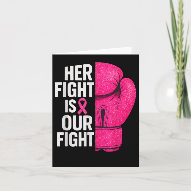Carte Son combat est notre combat Gant de boxe Cancer du (Devant)