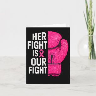 Carte Son combat est notre combat Gant de boxe Cancer du