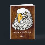 Carte Son dans le Birthday<br><div class="desc">If your son is fighting for your country and is having a birthday away from home, this father to his son card is idéal. DESIGN - A close up vector illustration of the face of a bientôt eagle, has the words "Happy Birthday, Son" below it and a meaningful message inside,...</div>