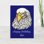 Carte Son dans le Birthday<br><div class="desc">If your son is fighting for your country and is having a birthday away from home, this father to his son card is idéal. DESIGN - A close up vector illustration of the face of a bientôt eagle, has the words "Happy Birthday, Son" below it and a meaningful message inside,...</div>