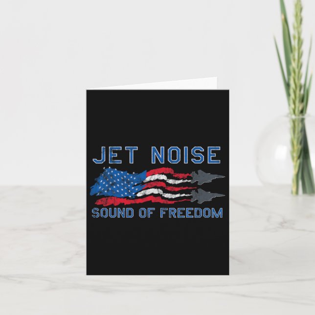 Carte Son De Freedom Jet Bruit Drapeau Américain (Devant)