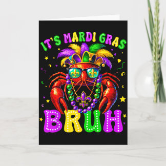 Carte Son déguisement de Mardi Gras drôle d'écrevisse po