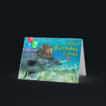 Carte Son en droit Anniversaire Poisson prêt à faire la<br><div class="desc">Vous êtes un dans un GILL-ion ! Carte de voeux pour l'anniversaire de Son in Law présente l'avant d'un poisson tenant des ballons avec sa nageoire et soufflant un faiseur de bruit de fête. Il porte également un casquette de pêche camouflage avec des leurres de pêche attachés. Copyright © Shoaff...</div>