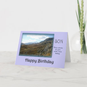 Carte Son Happy Birthday - Mountain top