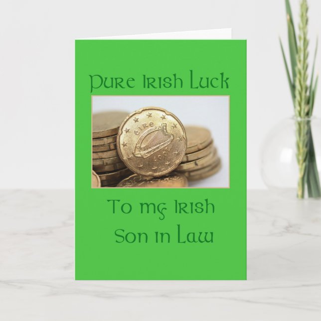 Carte Son in Law Joyeux Saint Patrick's Day (Devant)