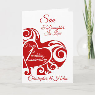 Carte Son Joyeux 1er anniversaire de Mariage