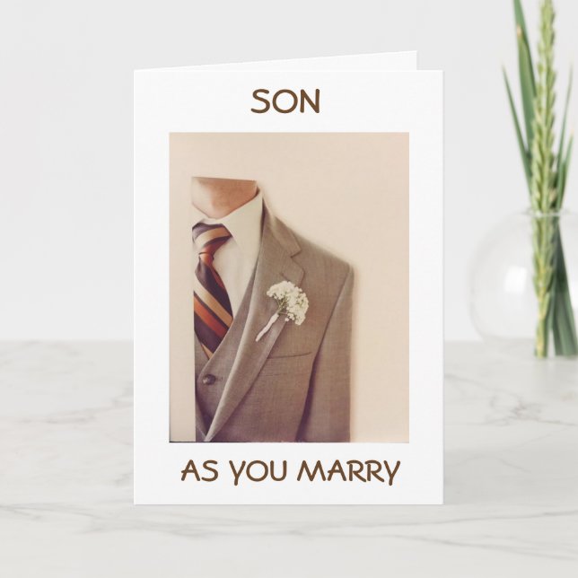 CARTE **SON** LE JOUR DE VOTRE MARIAGE=NOUVELLE AVENTURE (Devant)