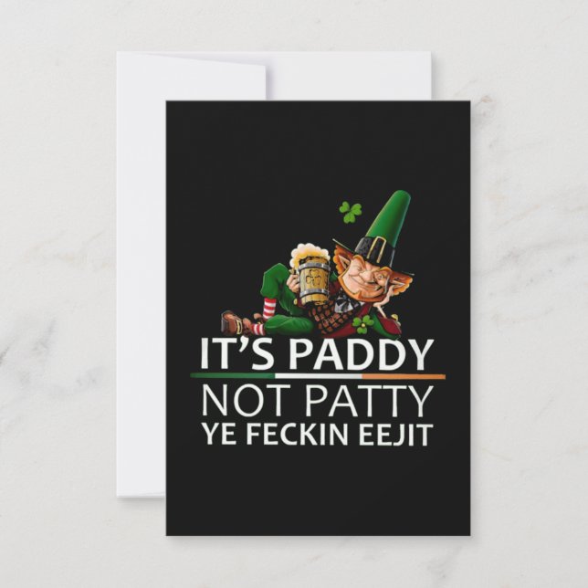 Carte Son paddy pas patty ye feckin eejit (Devant)