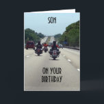 CARTE **SON** POUR VOTRE ANNIVERSAIRE A FRAPPÉ LA ROUTE<br><div class="desc">CELA PEUT ÊTRE POUR LA MOTORCLYLISTE ***SON*** QUI SAIT JUSTE COMMENT "PROFITER DE LA VIE" SÛREMENT! ! ! ! !</div>