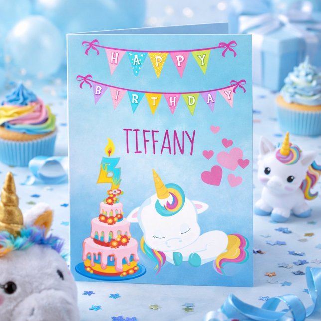 Carte Son Unicorn Magique 4e anniversaire (Créateur téléchargé)