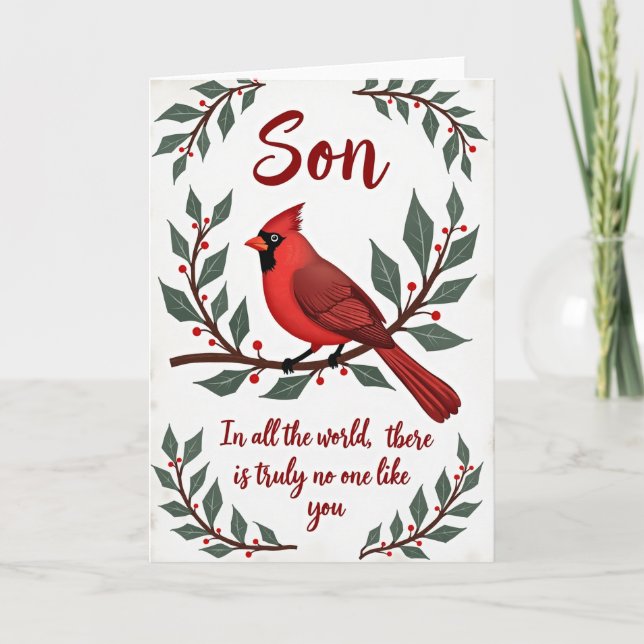 Carte Son You Are Unique Cardinal Card (Devant)