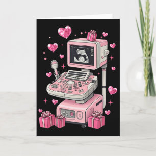 Carte Sonographe à l'arc coquette Saint-Valentin Technic