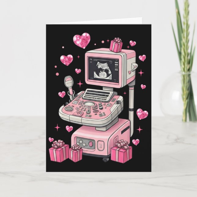 Carte Sonographe à l'arc coquette Saint-Valentin Technic (Devant)