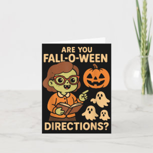 Carte sont drôles les directions de la Ween d'automne pr