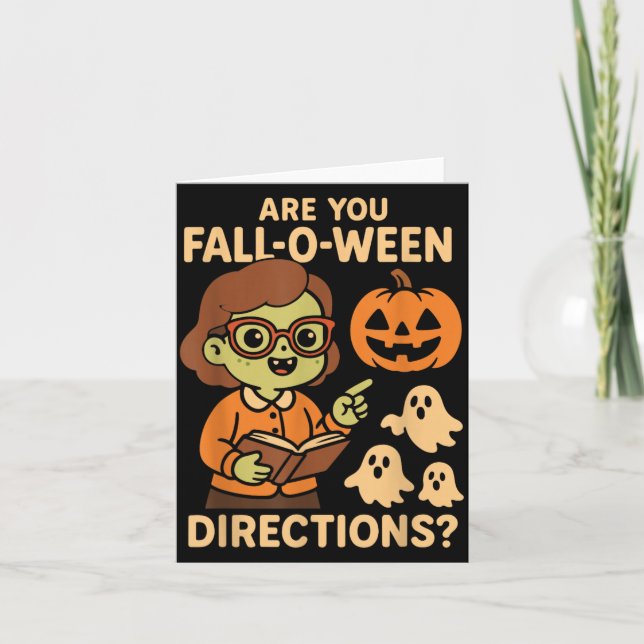 Carte sont drôles les directions de la Ween d'automne pr (Devant)