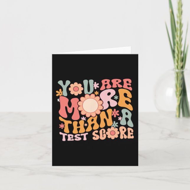 Carte Sont Plus Qu'Un Test Score Teacher Test Day Gro (Devant)