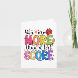 Carte Sont Plus Qu'Un Test Score Test Jour Enseignants T