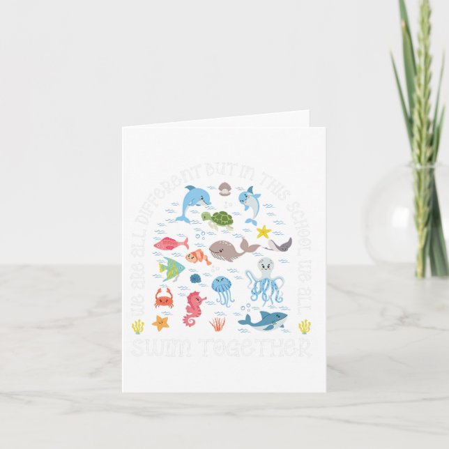 Carte Sont Tous Différents Mais Dans Cette École Nous Na (Devant)