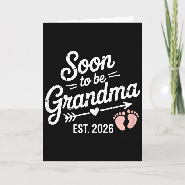 Carte Soon To Be Grandma Pregnancy Announcement Est 2026 (Devant)
