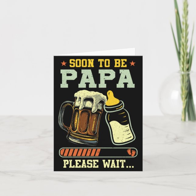 Carte Soon To Be Papa Est 2025 Pregnancy Announcement Lo (Devant)