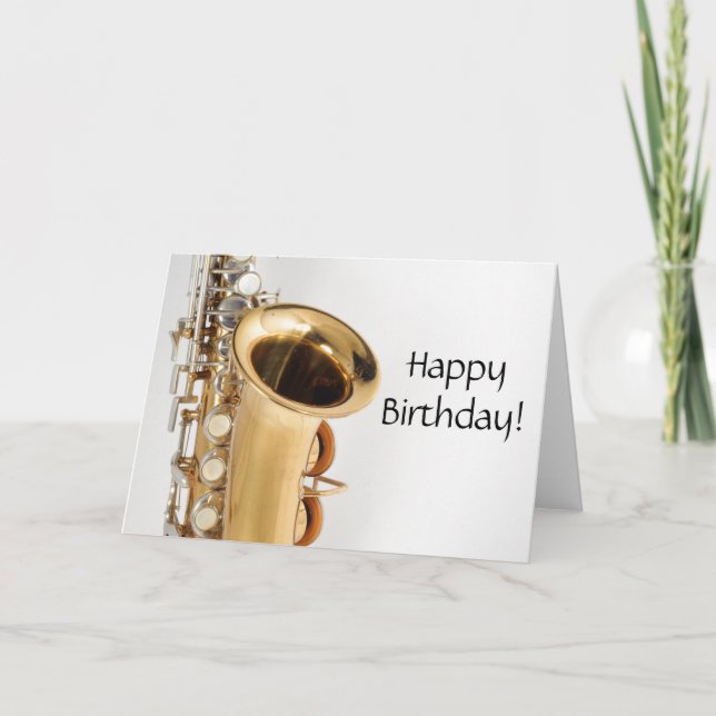 Carte Soprano Saxophone Birthday Card (Devant)