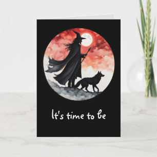 Carte Sorcier avec un Loup - Halloween Fan Fun 2