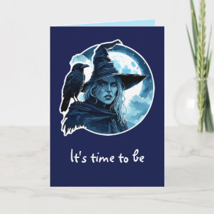 Carte Sorcière avec un Corbeau - Amusement de fan d'Hall