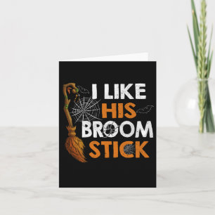 Carte Sorcière Comme Son Broom Stick Couple Halloween Co