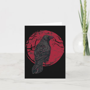 Carte Sorcière Corbeau Noir Occultisme Gothique Effrayan