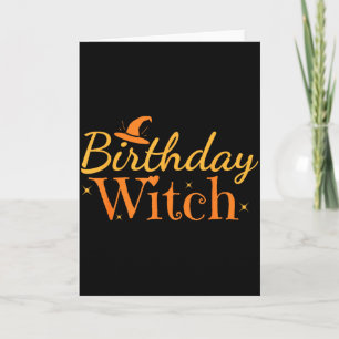 Carte Sorcière d'anniversaire T-shirt drôle d'Halloween