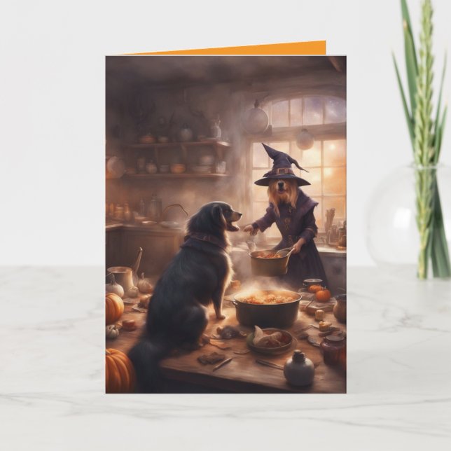 Carte Sorcière dans la cuisine pour Halloween (Devant)