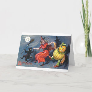 Carte Sorcière dansante au clair de lune