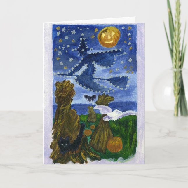 Carte Sorcière de Halloween (Devant)