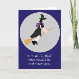 Carte Sorcière drôle Halloween