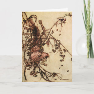 Carte Sorcière empêtrée dans les épines par Arthur Rackh