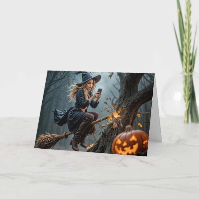 Carte Sorcière en volant sur une chambre (Devant)