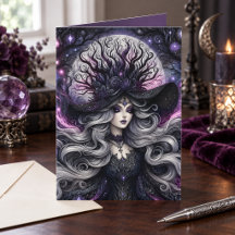 Sorcière Gothique Céleste Fantaisie Lune Violette