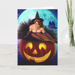 Carte "Sorcière Halloween"