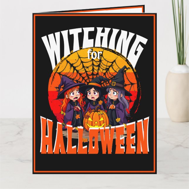 Carte Sorcière pour Halloween, fête des sorcières Éffray (Devant)