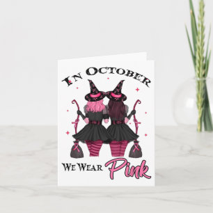 Carte Sorcières En Octobre Nous Portons Rose Automne Cér