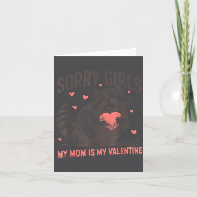 Carte Sorry Girls Mom Is My Valentine Boys Funny Valenti (Devant)