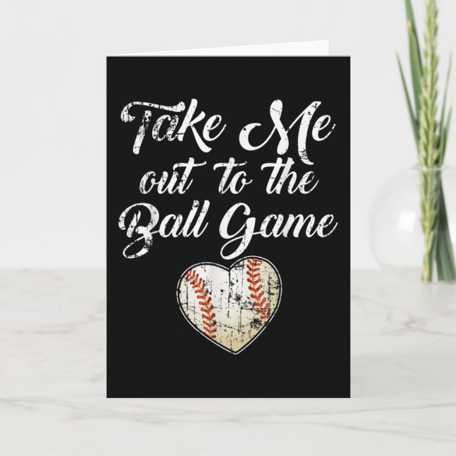 Carte Sortez-Moi Au Ball Game Baseball Maman Soeur (Devant)
