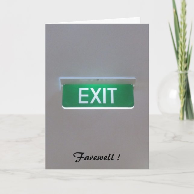 Carte sortie d'adieu (Devant)