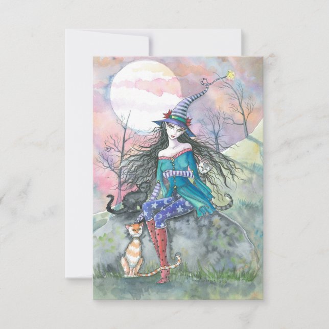 Carte Sortie de la sorcière d'Halloween ordinaire (Devant)